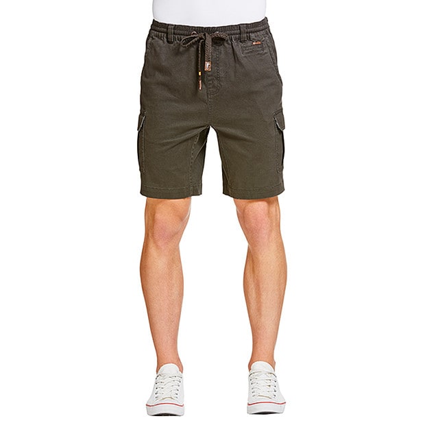Men's Piping Hot Cargo Shorts Washed Black Target Australia