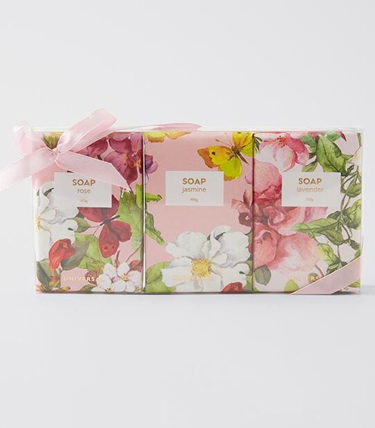 Floral Bouquet 3 Piece Soap Gift Set