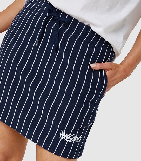 Mossimo Party Skirt - Navy Blue Stripe