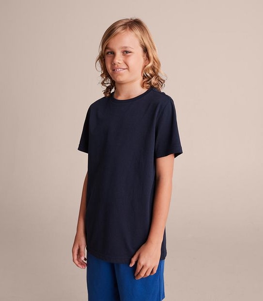 Plain Sports School T-shirt - Navy Blue