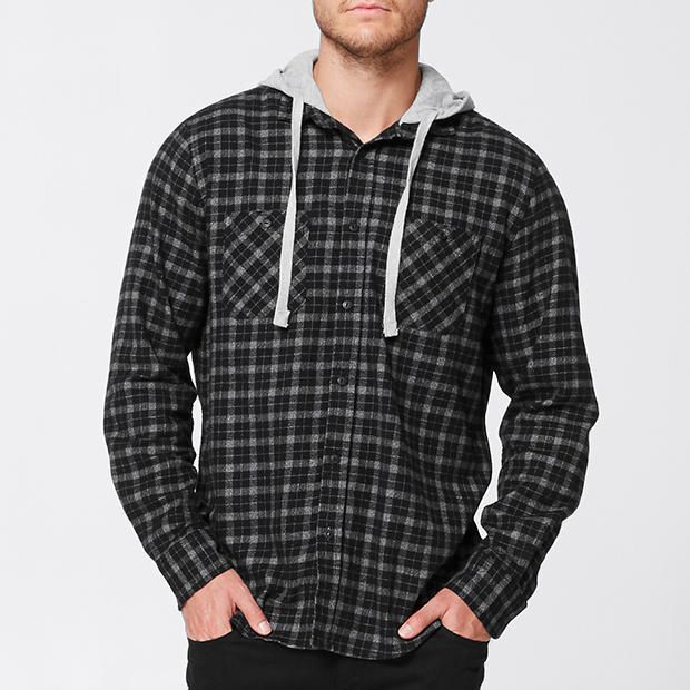 Hooded Flannelette Shirt Hooded Flannelette Shirt
