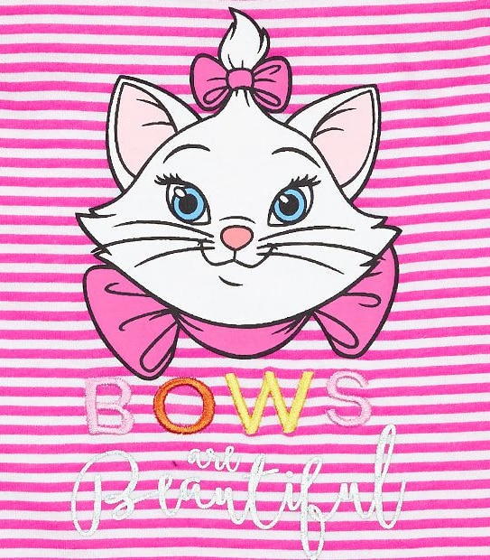 Disney Baby Short Sleeve Marie Stripe Bows T-Shirt 3 of 3