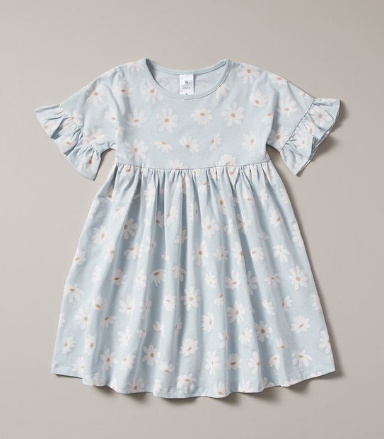 Frill Sleeve Print Dress