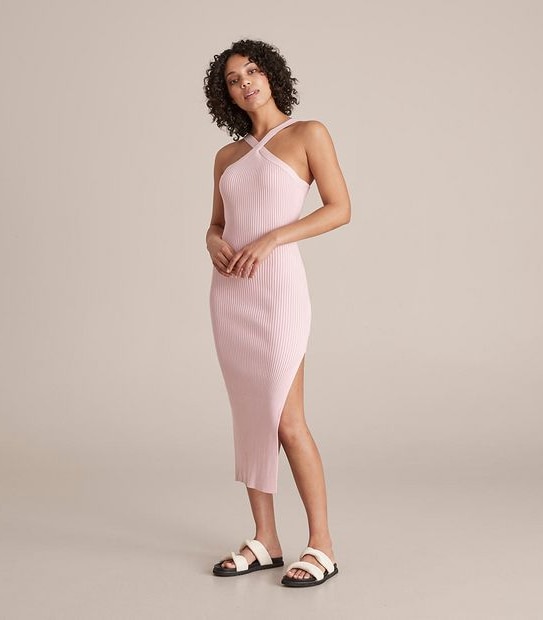 Lily Loves Halter Knit Midi Dress