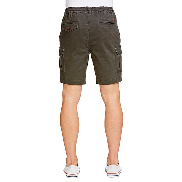 Men's Piping Hot Cargo Shorts Washed Black Target Australia