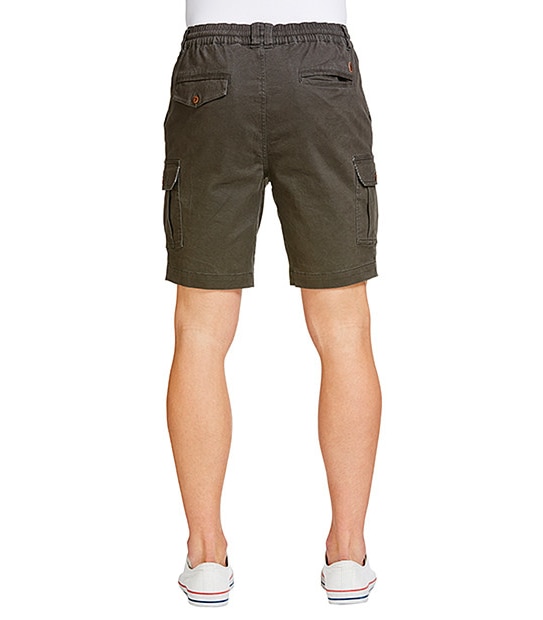 Men's Piping Hot Cargo Shorts - Washed Black