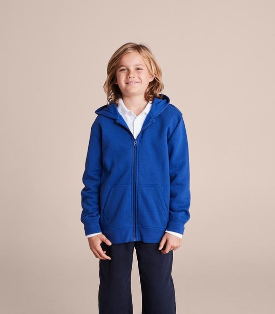 School Fleece Zip Thru Hoodie