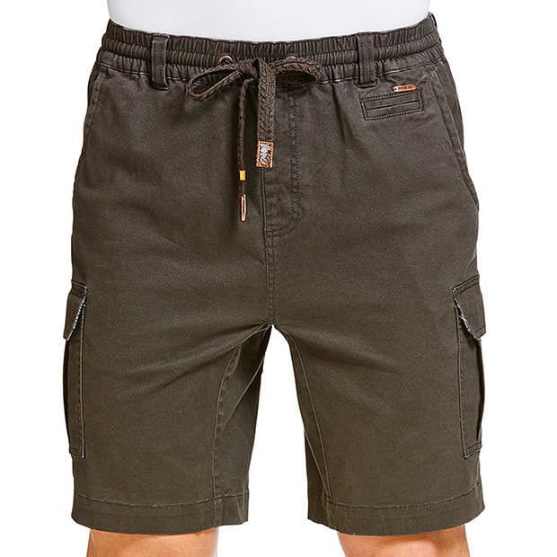 Men's Piping Hot Cargo Shorts Washed Black Target Australia
