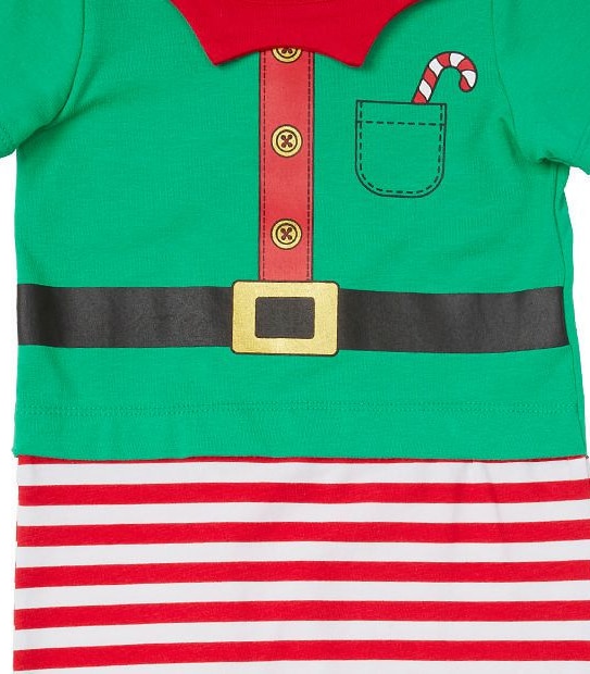 Baby Christmas Elf Romper And Bootie Set