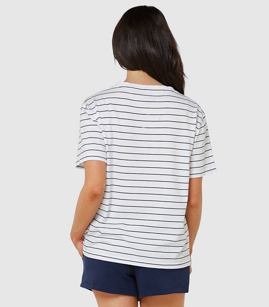 Mossimo Fashion Script T-Shirt - White Stripe