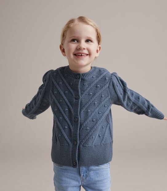 Popcorn Knit Cardigan