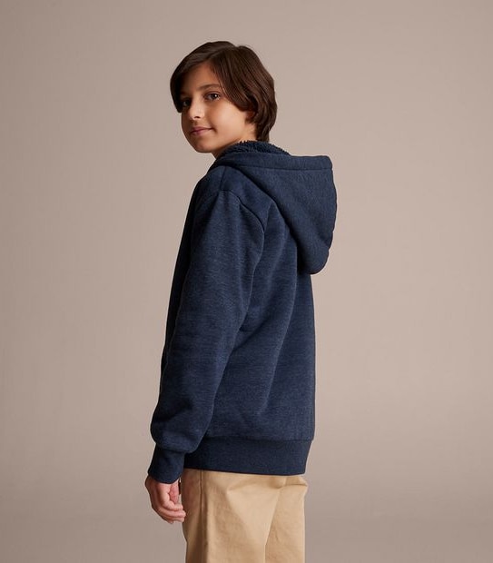 Zip Thru Sherpa Hoodie