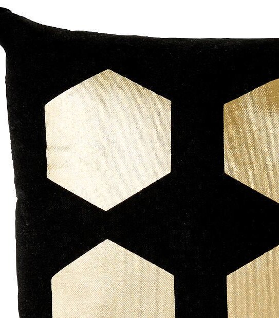 Gold Foil Hexagon Print