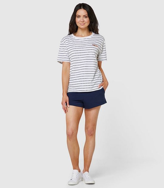 Mossimo Fashion Script T-Shirt - White Stripe