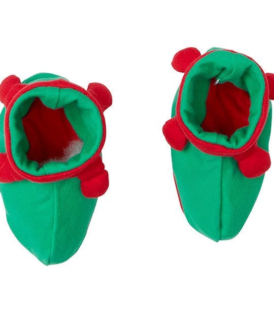 Baby Christmas Elf Romper And Bootie Set
