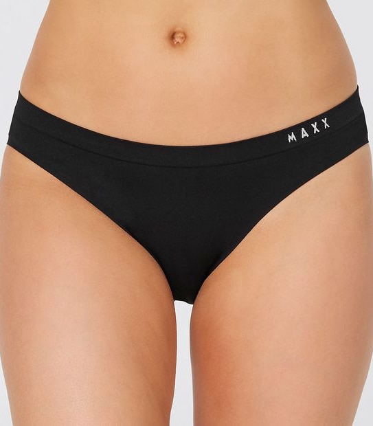 Maxx 2 Pack Seamfree Bikini Briefs - Black