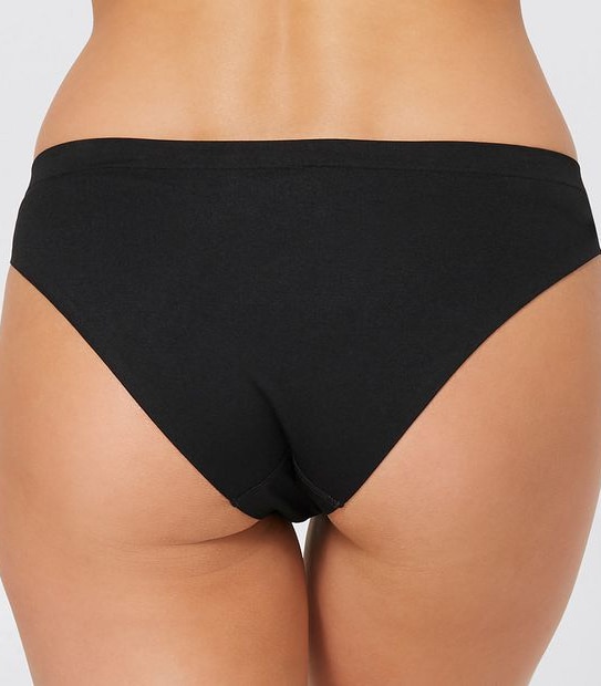 Maxx 2 Pack Seamfree Bikini Briefs - Black