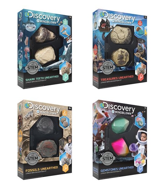 STEM Discovery #Mindblown Unearthed 2-Pack Mini Excavation Kit Assorted