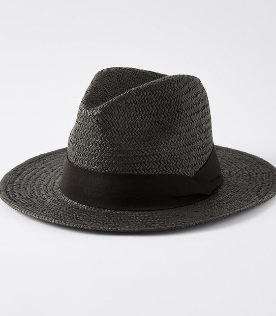 Panama Mid Brim Hat - Black