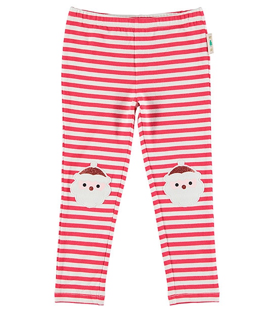 Girls' Full Length Santa Leggings