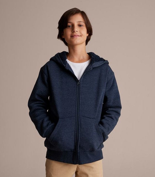 Zip Thru Sherpa Hoodie