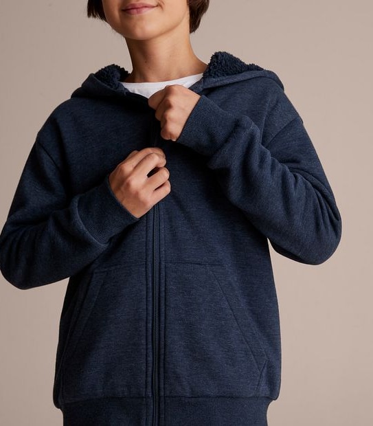 Zip Thru Sherpa Hoodie
