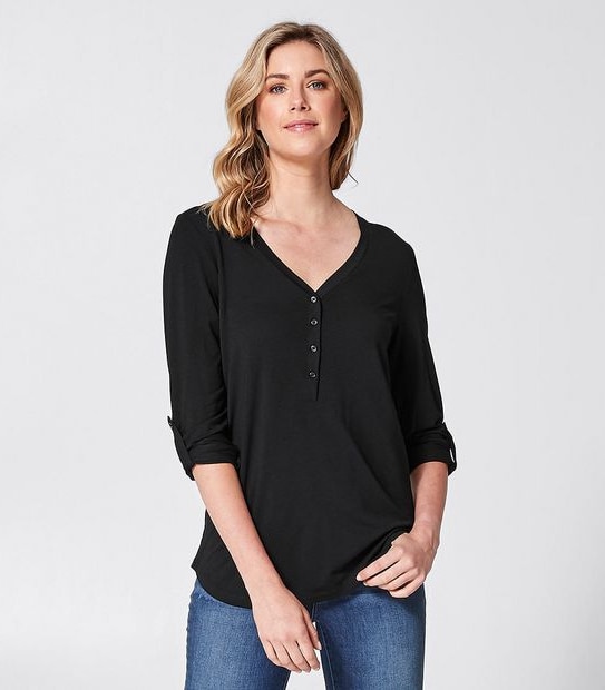 Rory Henley Long Sleeve Top - Black