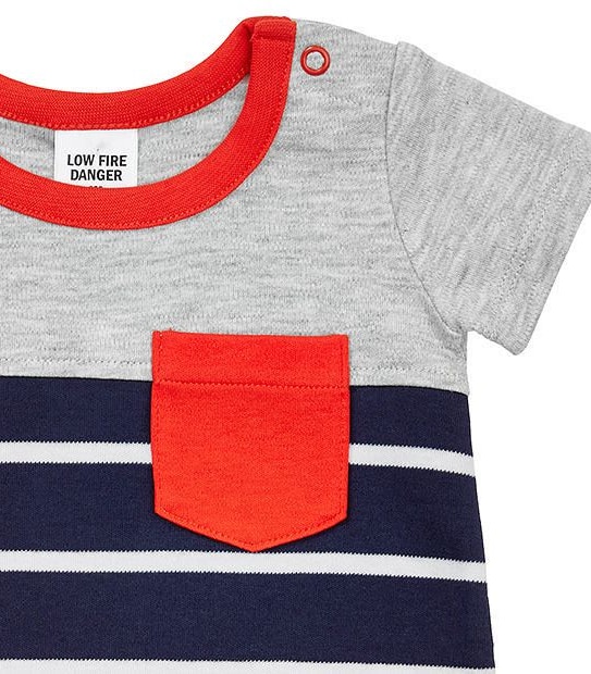 Baby Short Sleeve T-Shirt Romper 3 of 3