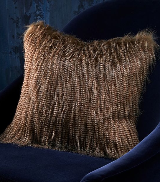 Feather Faux Fur Cushion