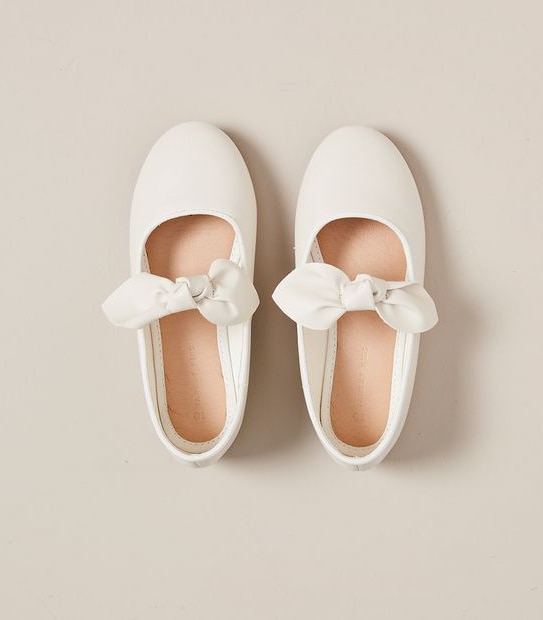Kids Junior Bow Ballet Flats