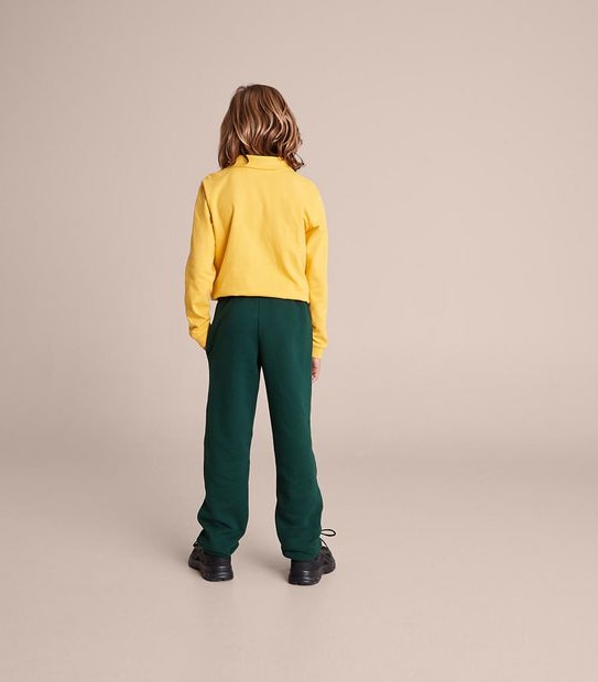 School Cuffed Fleece Trackpants