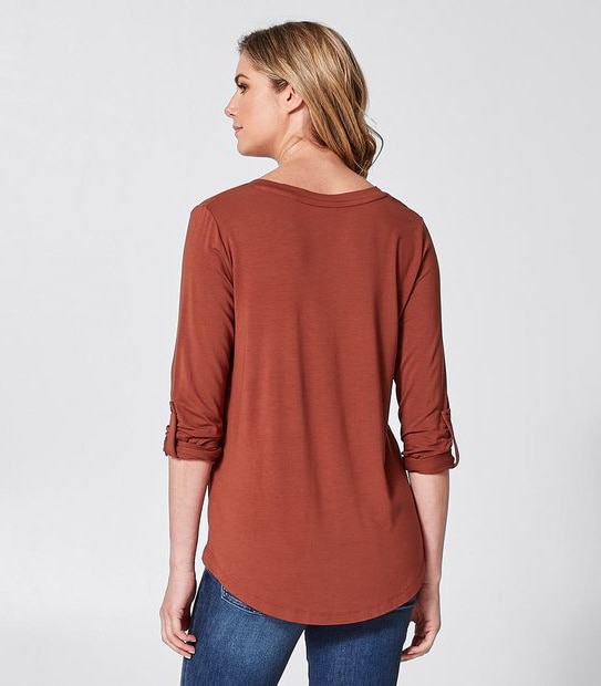 Rory Henley Long Sleeve Top - Burnt Orange