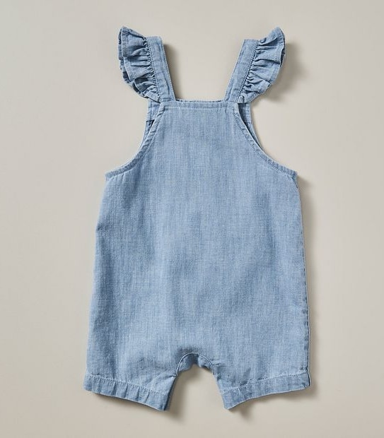 2 Piece Baby Linen Blend Shortall