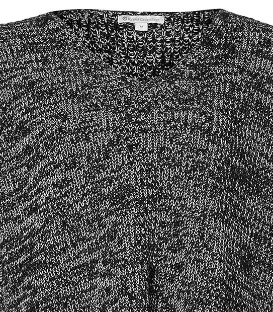 Fishermans Rib Sweater - Black/White