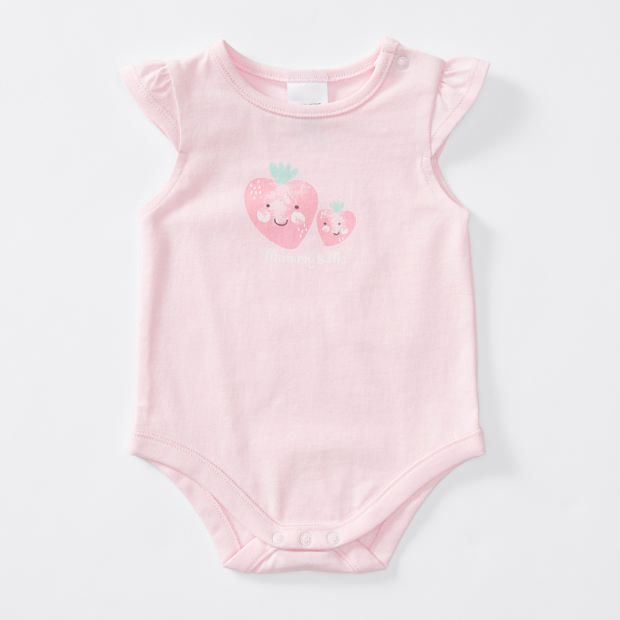 Baby Organic Cotton Bodysuit & Leggings Set Pink Strawberry Target