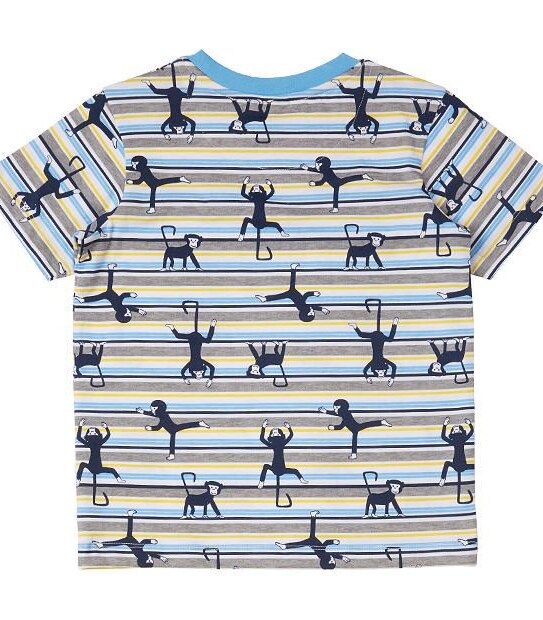 Monkey Print Short Sleeve Pyjama Set 3 of 5