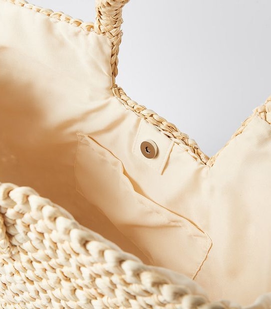 Straw Beach Bag - Natural