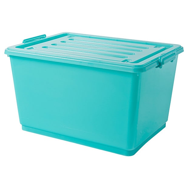 60Lt Plastic Storage Container - Aqua