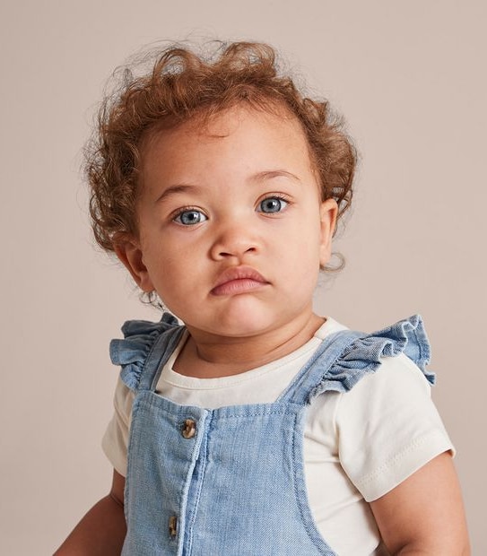 2 Piece Baby Linen Blend Shortall