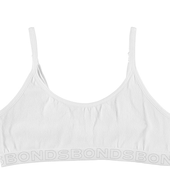 Bonds Older Girls 2 Pack Hipster Crop - White