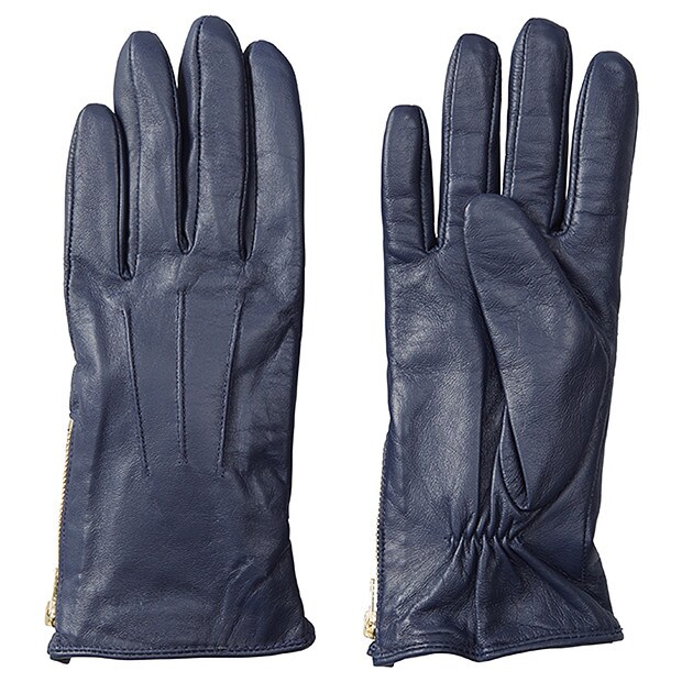 Leather Gloves With Zips Leather Gloves With Zips