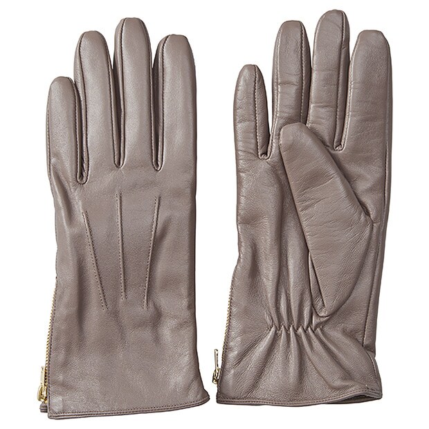 Leather Gloves With Zips Leather Gloves With Zips