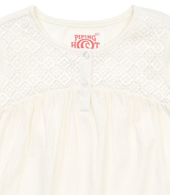 Piping Hot Peasant Lace trimmed blouseE 3 of 3