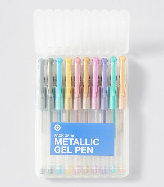 Metallic Gel Pen 10 Pack