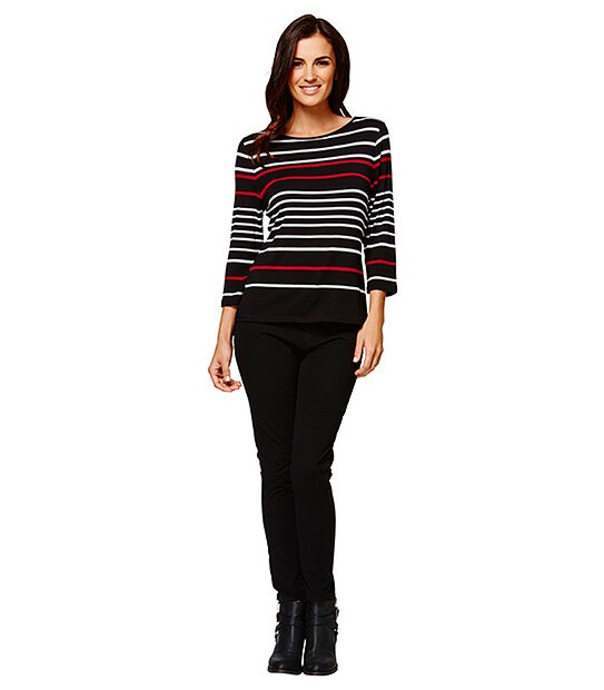 Black Stripe Top
