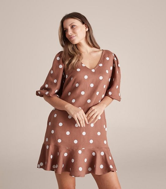 Preview Linen Blend Mini Dress