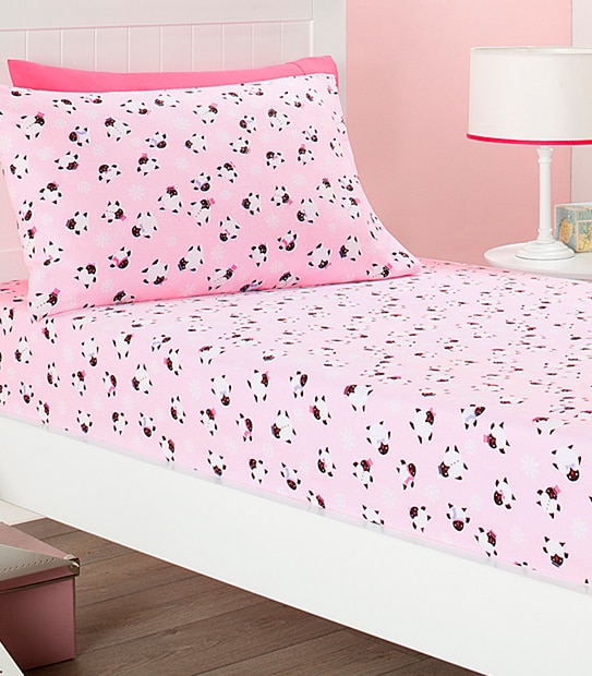 Kids' Room Penguin Sheet Set - Pink