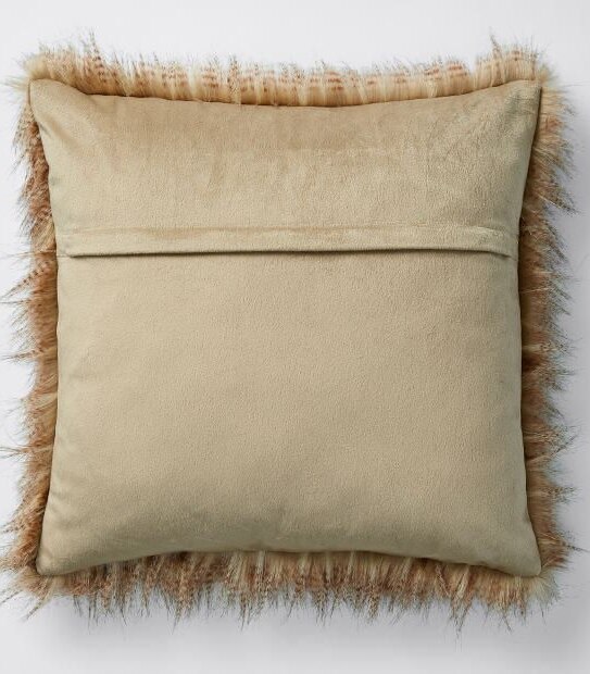 Feather Faux Fur Cushion