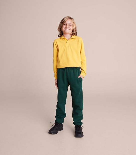 School Cuffed Fleece Trackpants
