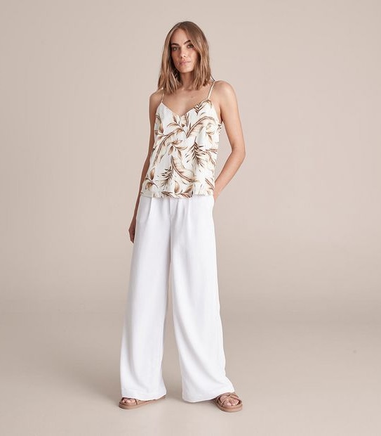 Pre-loved Cami Tank Linen Cocoa - Size L
